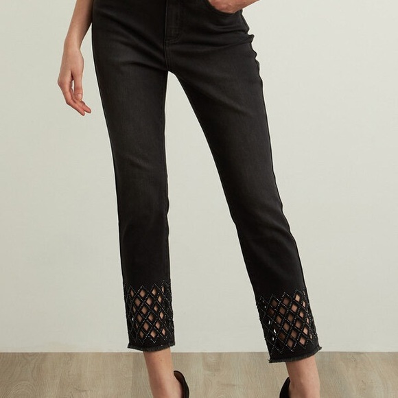 Joseph Ribkoff Black Cropped Jeans